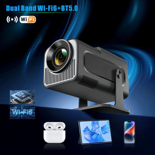2025 HY320 Mini Projector 300ANSI Android 11, 4K Supported 180° Rotatable Outdoor Cinema with WiFi6/BT5.0 Fast Shipping