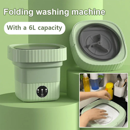 Folding washing machine portable household washing and drying underwear socks semi-automatic cleaner