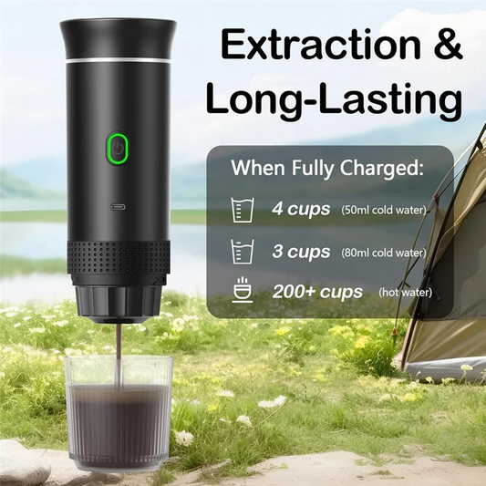 B99A-Wireless Electric Portable Espresso Coffee Machine Portable Coffee Maker 3-In-1 Capsule Powder Portable Coffee Maker For Tr
