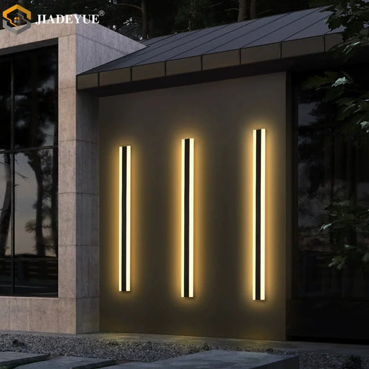 Outdoor strip LED wall lamp